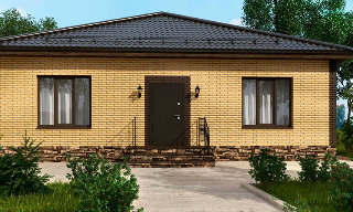 Проекты одноэтажных домов из кирпича | Строй-Рнб - Оренбург от 3679 рублей