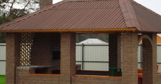 Беседка из кирпича под ключ в Оренбурге цена от 3259 рублей - Строй-Рнб